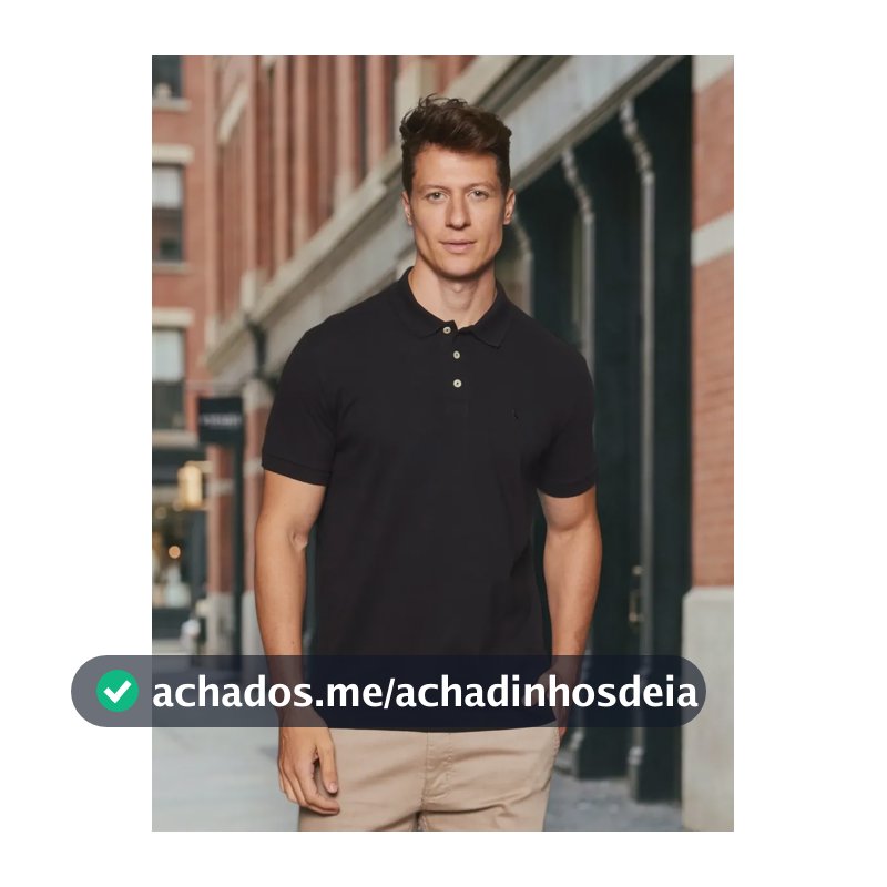 Camisa Polo Piquet Classica Reserva Masculina Adulto Preto N/a P Lisa