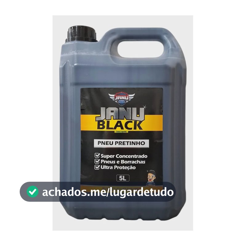 Pinta Pneu Líquido Janu Black 5L Preto Automotivo Resistente