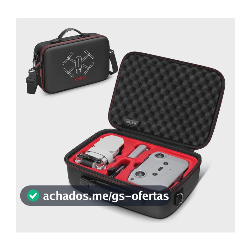Bolsa De Transporte Rígida Para Drone Dji Mini 4k/mini2/mini 2 Se, Estojo Portátil E Leve À Prova Dágua E De Impacto Preto