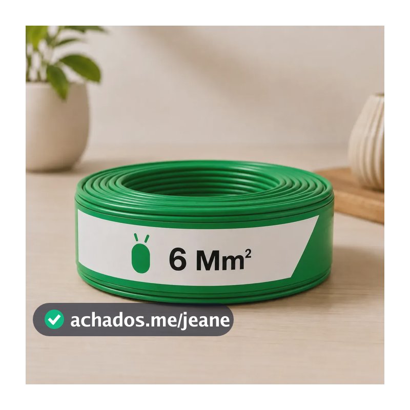 Cabo Flexível 6 Mm² Illuminix Rolo Com 100 Metros 750v Verde