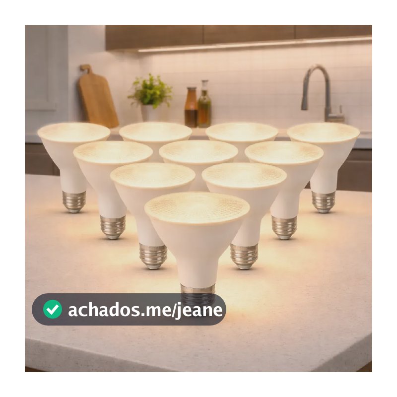 Kit 10 Lampada Led Par30 11w 3000k Branco Quente E27 110v/220v Branco Cod: Alut001603-10 Alut By Avant