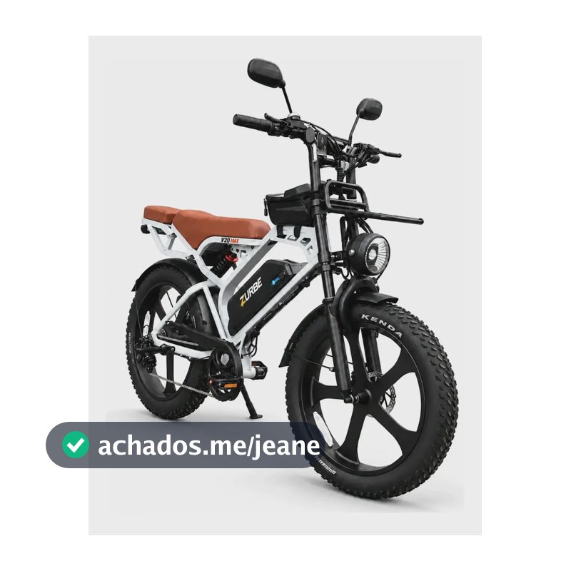 Bicicleta Elétrica Zurbe V20 Max 1000w 32km/h Bat 48v18.2ah Cinza - Banco Marrom 17