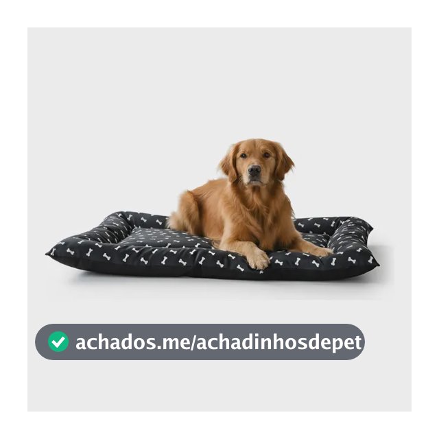 Cama Pet Impermeável Colchonete Premium 76x116 Colchao Gg Preto