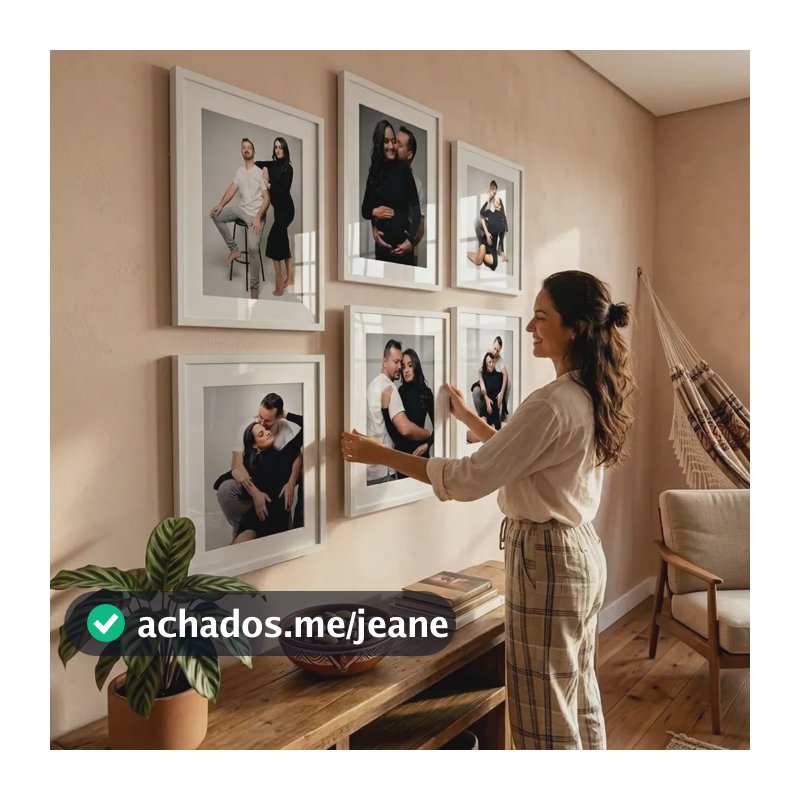 Kit 6 Quadro Porta Retrato Parede Grande Paspatur Foto 15x21 Branco