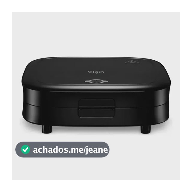 Sanduicheira Duo Time 800w Antiaderente Preta Elgin Preto