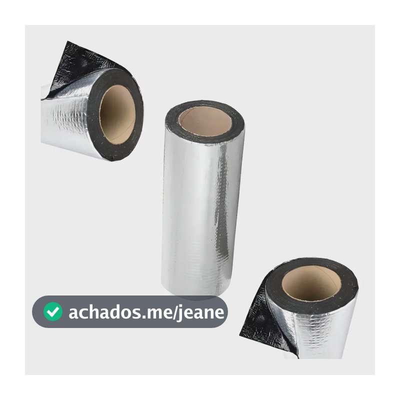 3 Mantas Asfáltica Aluminizada Telhado Auto Adesiva 45cmx10m