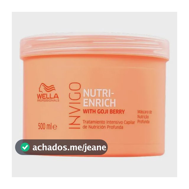 Wella Invigo Nutri Enrich Máscara De Nutrição 500ml