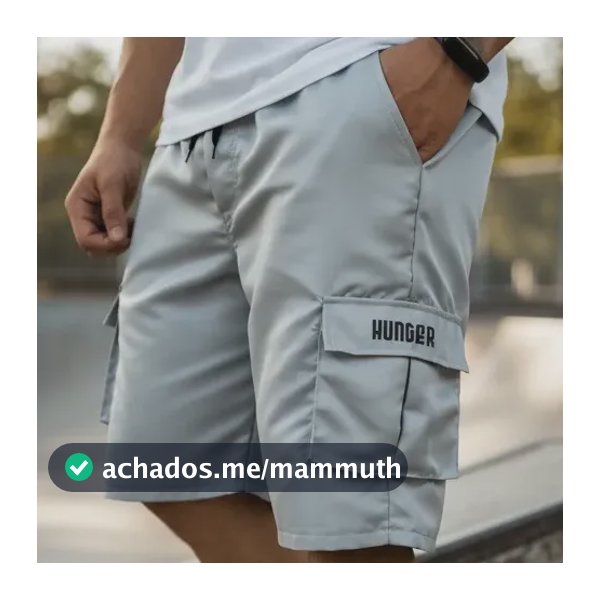 Bermudas Cargo Corta Vento Verão Masculina 5 Bolsos Skate