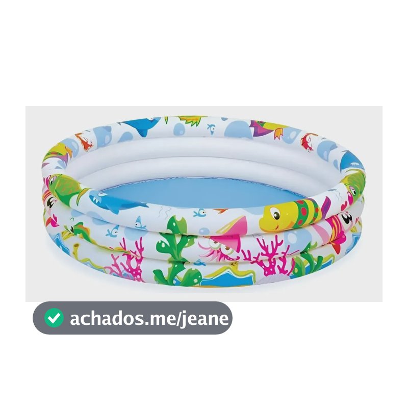 Piscina Inflável 180l Vari Tudo Infantil Pequena Redonda. Azul-celeste
