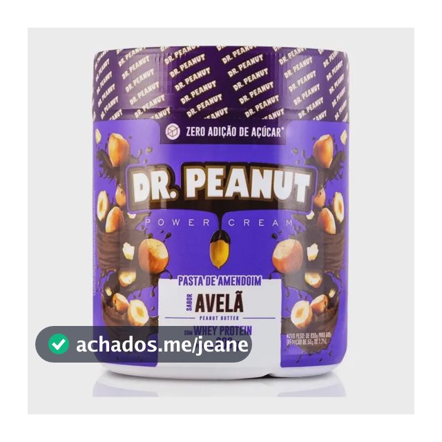 Suplemento em pasta Dr. Peanut Gourmet, Pasta de Amendoim Gorduras sabor Avelã x 600g