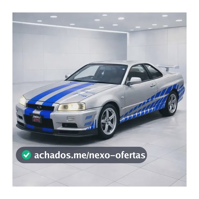 Miniatura Nissan Skyline Gt-r R34 Brian Velozes e Furiosos 1:32 Metal Colecionável Prata