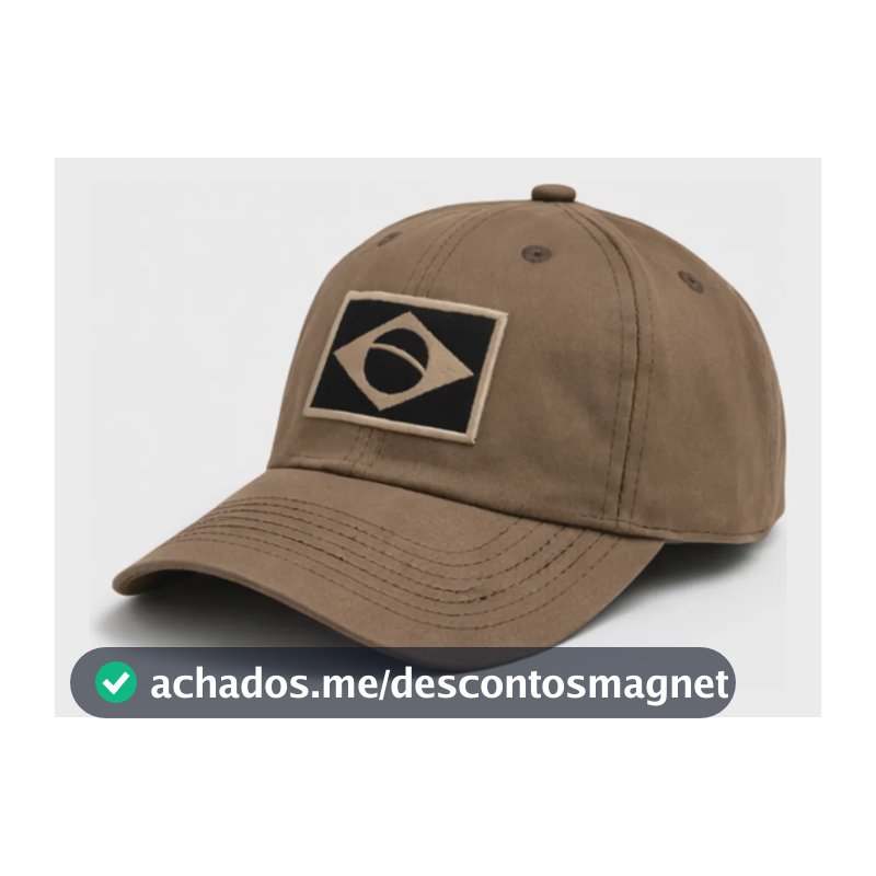 Boné Bandeira Brasil Bordado Unissex Regulável Tático Copa Cáqui Liso Un