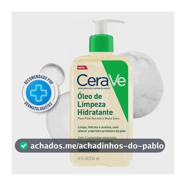 Óleo de Limpeza Facial Hidratante Para Pele Seca e Atópica CeraVe 236ml