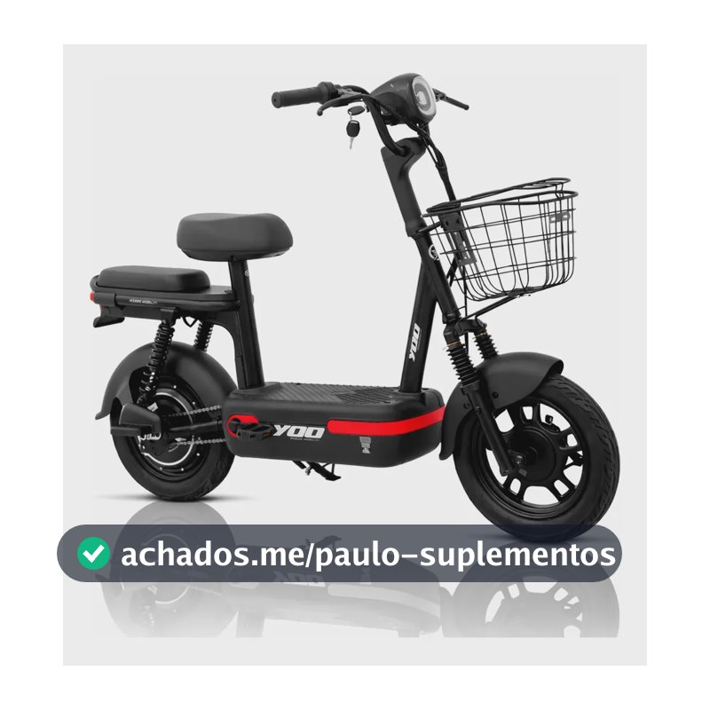 Bicicleta Elétrica Yoo Mobility Y-200 350w Farol Led Scooter Cor Vermelho