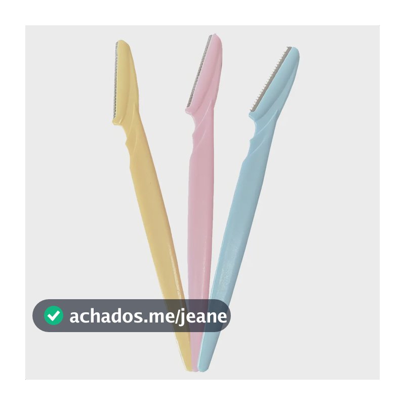 Navalha Para Sobrancelha E Aparador Pelos Facial Kit 03 Unid