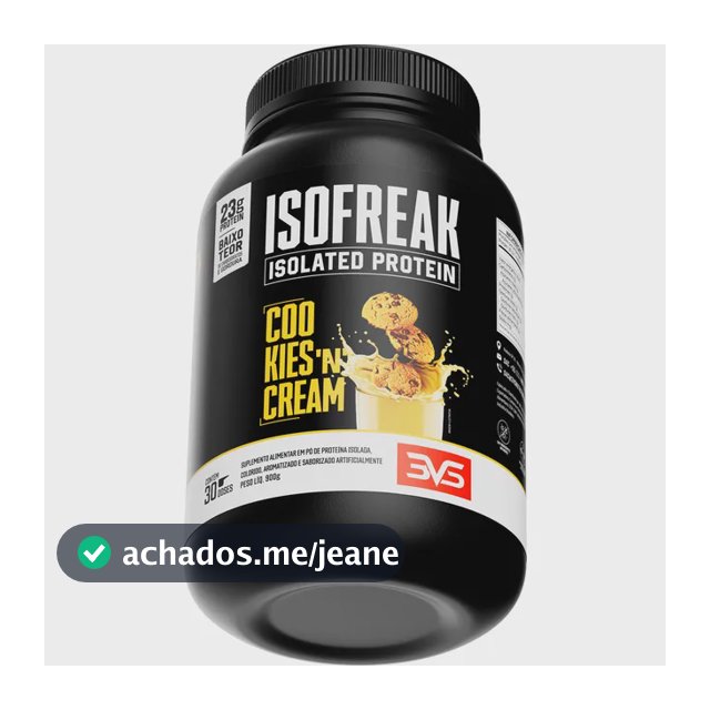 Whey Isolado Isofreak 900g Sabor: Cookies And Cream - Fórmula Avançada Com 23g De Proteína Por Dose