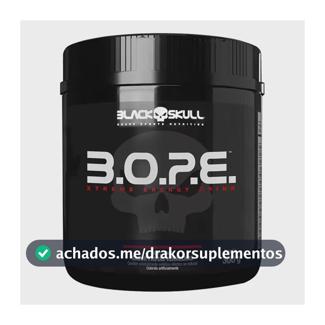 Pré Treino B.o.p.e - 300g - Sabor Frutas Vermelhas- Black Skull