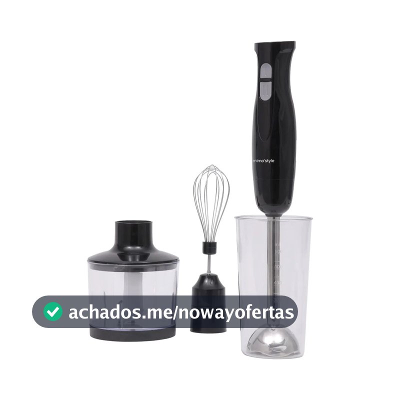 Mixer E Processador 3 Em 1 500w 4 Peças Smart Plus Preto