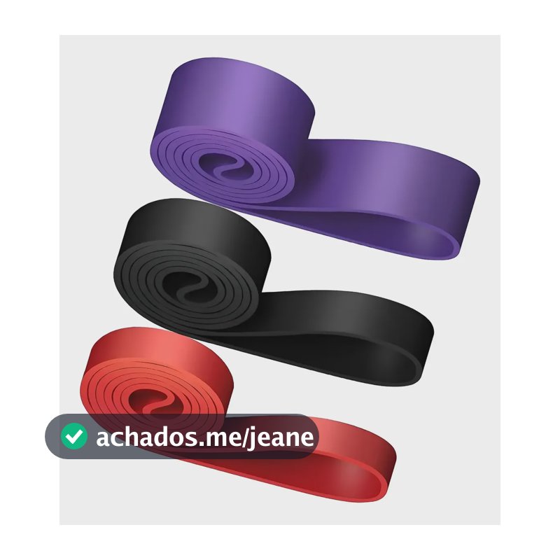 Kit Faixas Elasticas Musculaçao, Super Band Elasticos Treino Vermelho