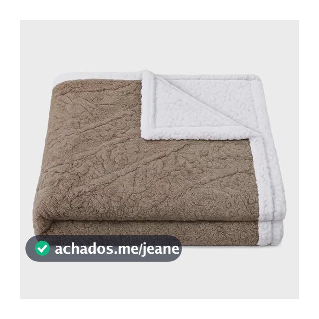 Cobertor Manta Canelado Boreal Casal Dupla Face Sherpa