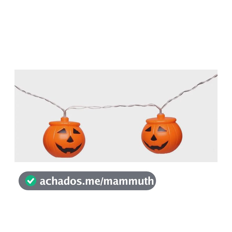 Cordão Luzes Led Decoração Halloween Abóbora Feliz Pilha Aa Luzes Laranja