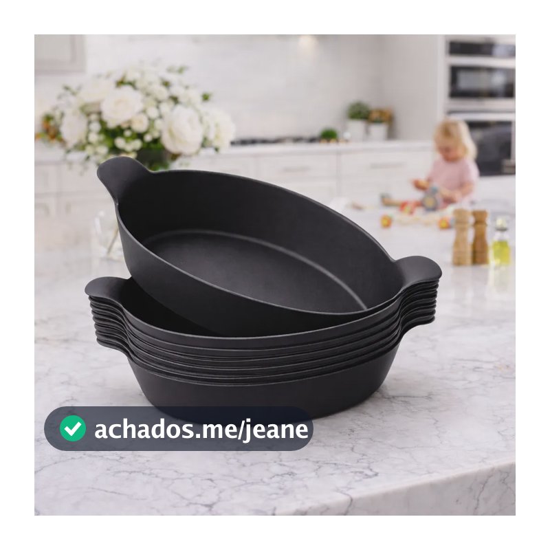 Kit 10 Petisqueira Barquinha Canoa Branca Petiscos Porções Preto
