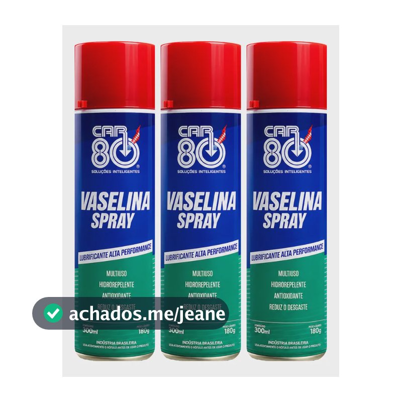 Vaselina Car80 Spray Uso Geral Alta Performance 3 Unidades