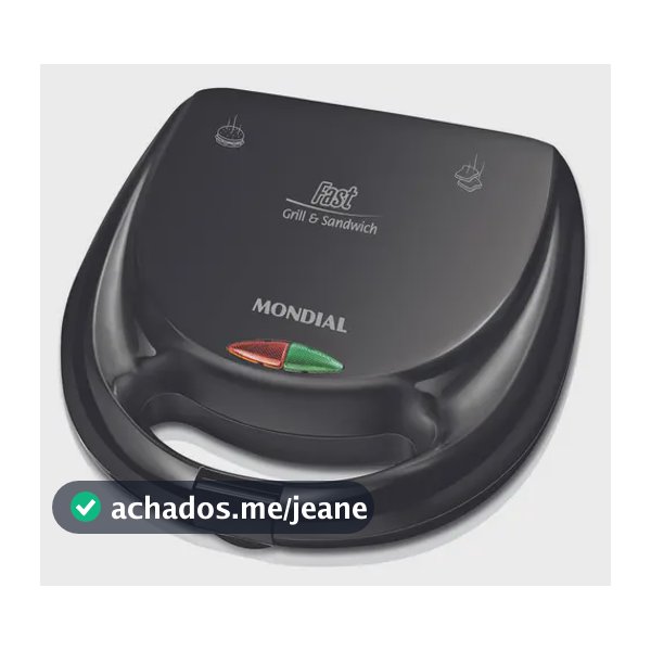 Sanduicheira Fast Grill e Sandwich, Mondial, 750W - S-12