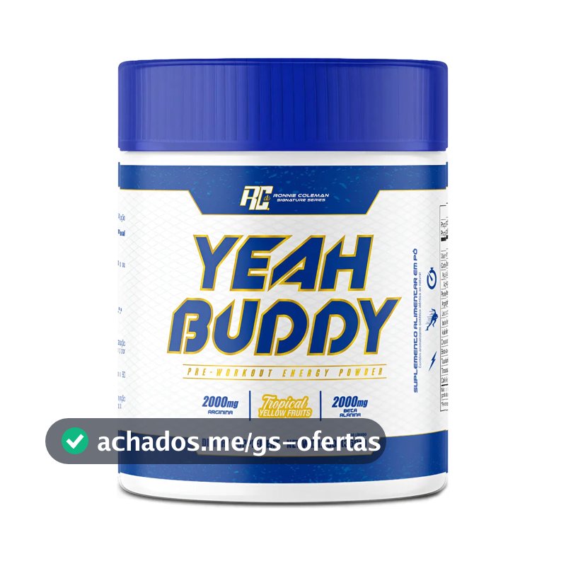 Pré Treino 360g Yeah Buddy Frutas Amarelas Ronnie Coleman