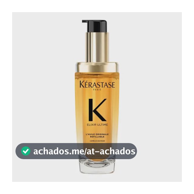 Óleo Capilar Kérastase Elixir Ultime L'Huile Originale Refilável, Cabelo Brilhante, Nutrido 75ml