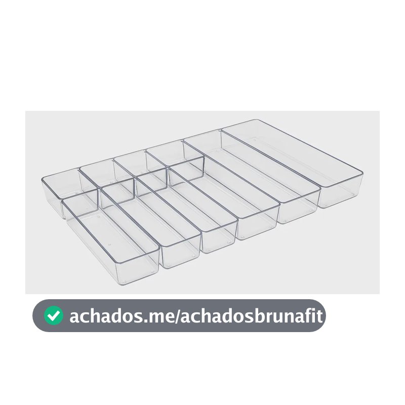 Kit 10 Organizador Acrílico Transparente Empilhável Modular Porta Pincel Organizador Multiuso