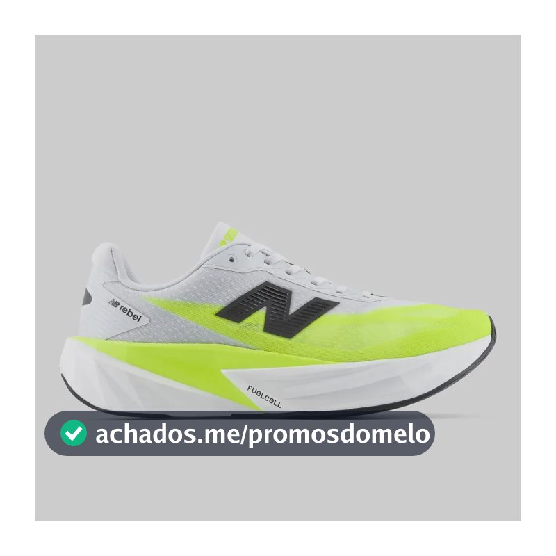 Tênis New Balance Fuelcell Rebel V5 Gelo Verde Masculino Branco-verde Liso 42 Br