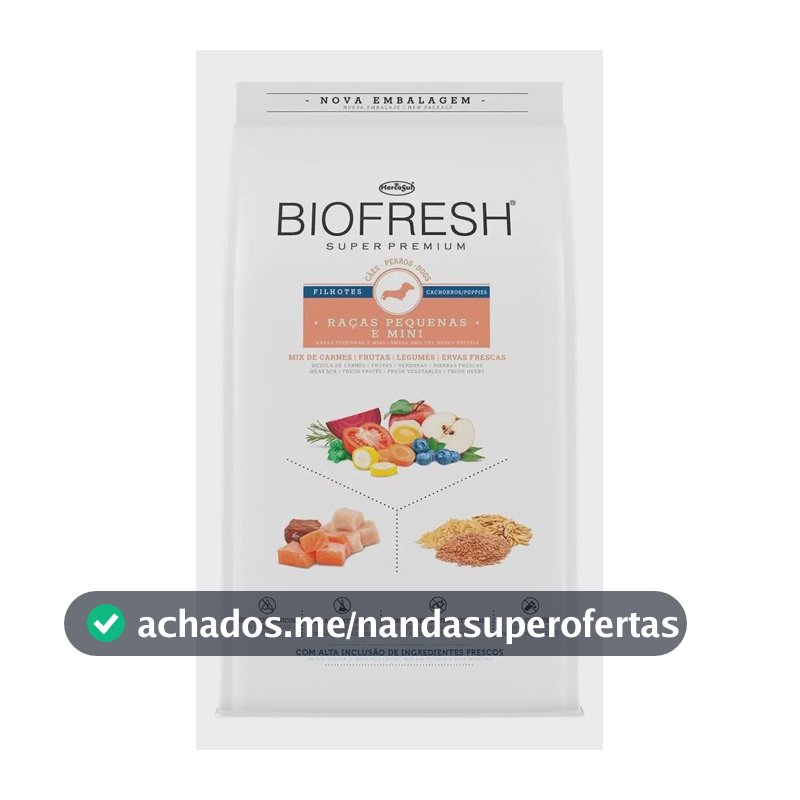 Ração Seca Biofresh Super Premium Cão Filhote Raças Pequenas Mix 10kg