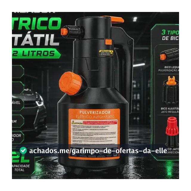 Pulverizador Elétrico Bahrein para Snow Foam e Lavagem de Carros – 2 L Preto