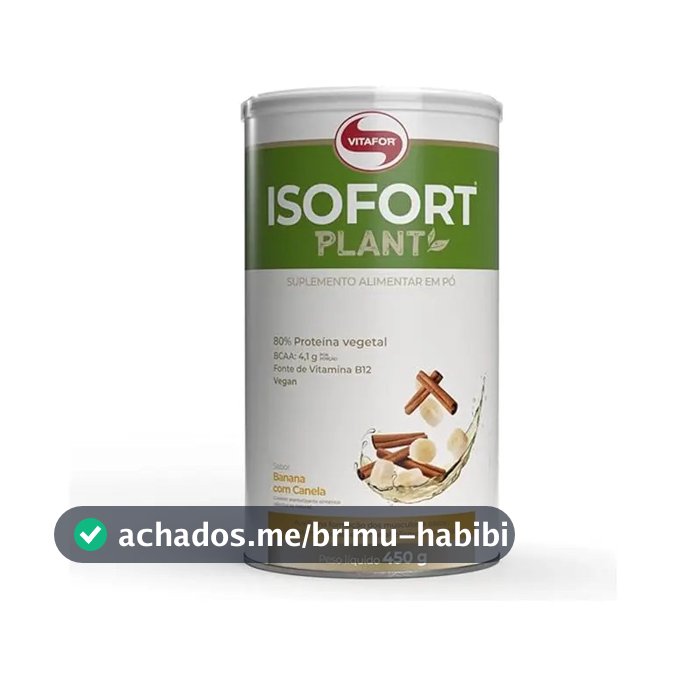 Isofort Plant Banana Com Canela 450g Vitafor