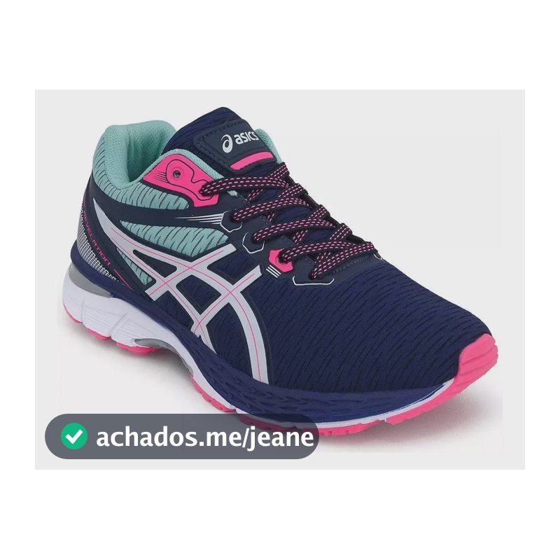 Tênis Asics Gel Revelation Academia  Caminhada Original Leve Marinho/rosa 37 Br