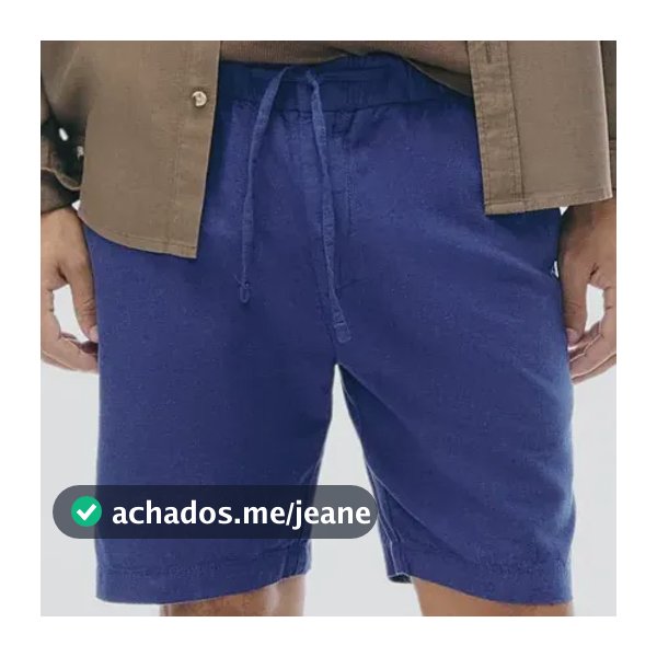 Bermuda Masculina Reta Com Linho Hering