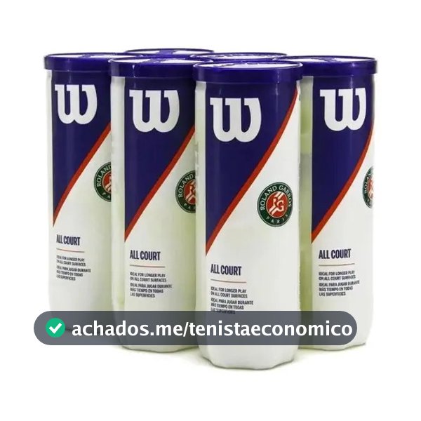 Bola De Tênis Wilson Roland Garros All Court Pack C/6 Tubos