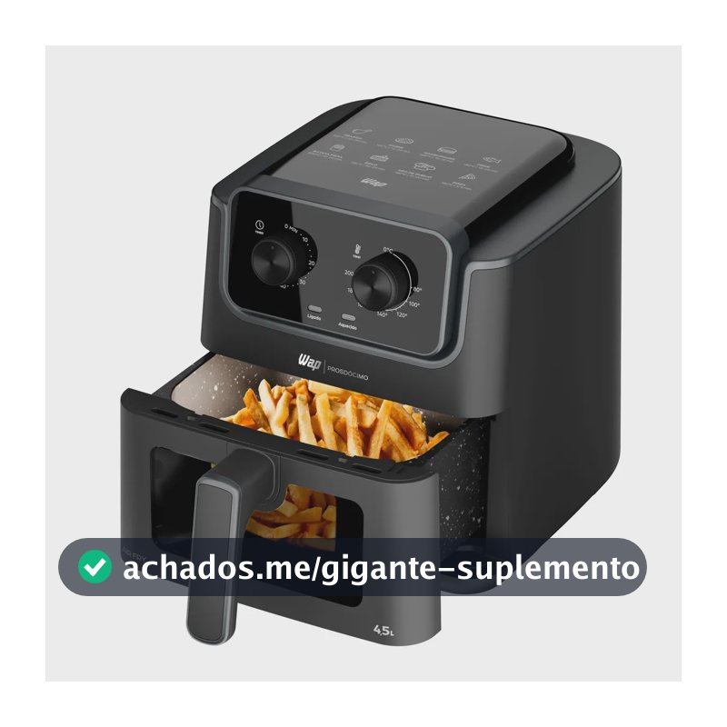 Wap Af01 Airfryer 4,5l Visor Com Luz Interna Antiaderente 127V
