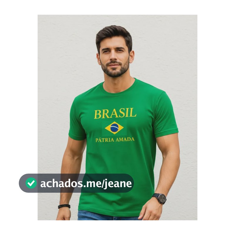 Camiseta Brasil Algodão Premium Confortável Lisa Patriota Verde Bandeira Bandeira Brasil Gg Estampa Localizada
