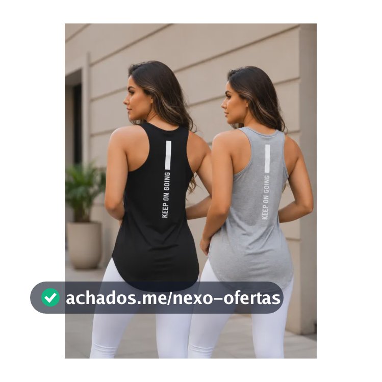 Kit 2 Camisetas Feminina Fitness Academia Keep On