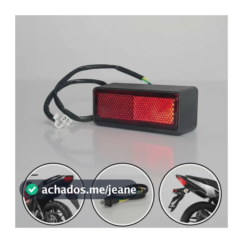 Olho De Gato Luz Placa Titan Fan Start 160 Modelo Original A Ambos Lados Vermelho
