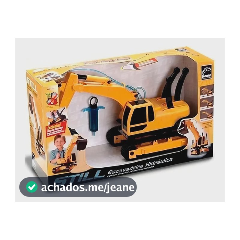 Escavadeira Trator De Brinquedo Hidráulica Infantil - Roma