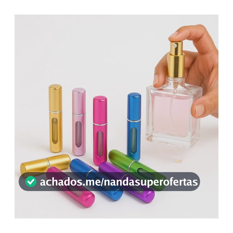 Porta Perfume Borrifador Portátil 5ml Recarregável