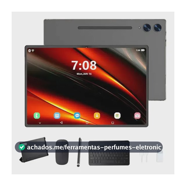 Tablet Pc C/ Capa Teclado Mouse Fone E Caneta 128gb 8 De Ram Sortidos