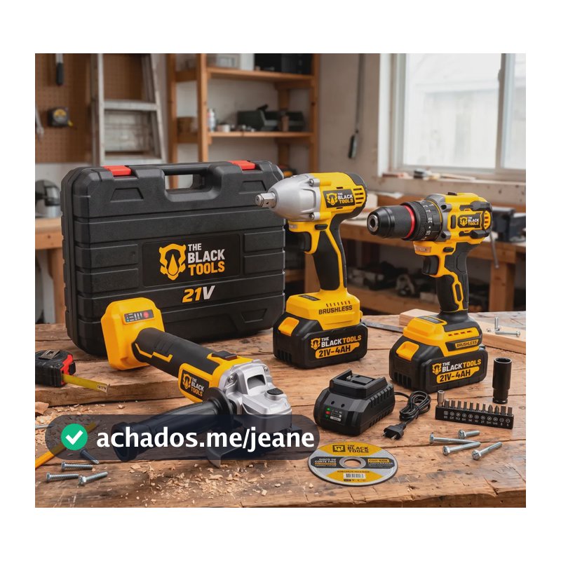 Kit Multiferramentas 3x1 Completo C/maleta The Black Tools