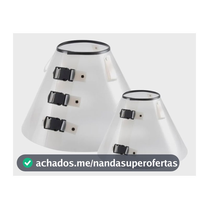Colar Cone Para Cachorros Caes Veterinario N1 Ao N10 Cor Branco Tamanho Da Coleira N2 - 26cm X 13cm
