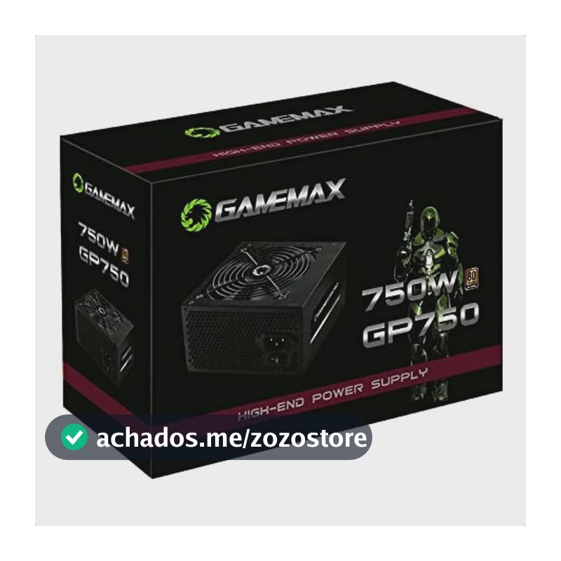Fonte De Alimentacao 750w Gp750 80 Plus Bronze Gamemax Cor Preto
