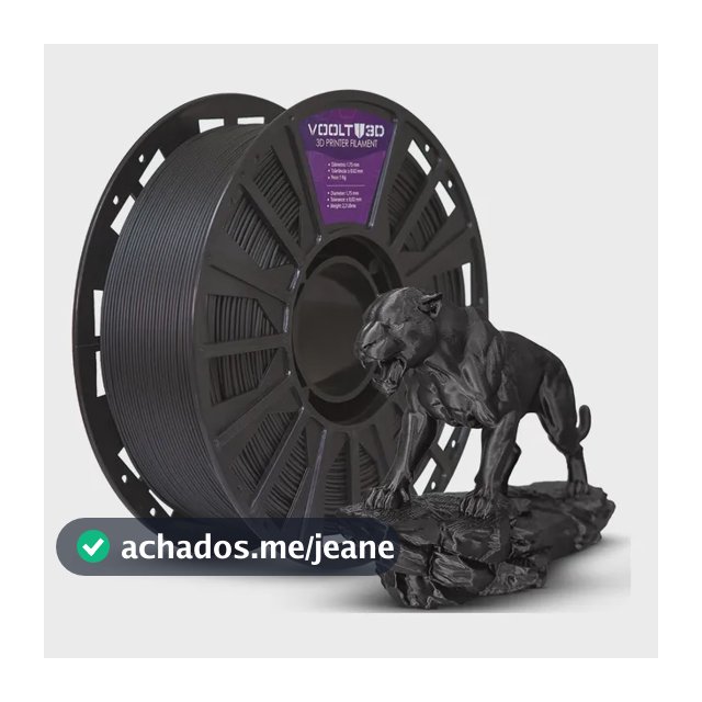 Filamento Pla Preto Velvet Aveludado 1kg Peças Enfeites 3d Velvet Black