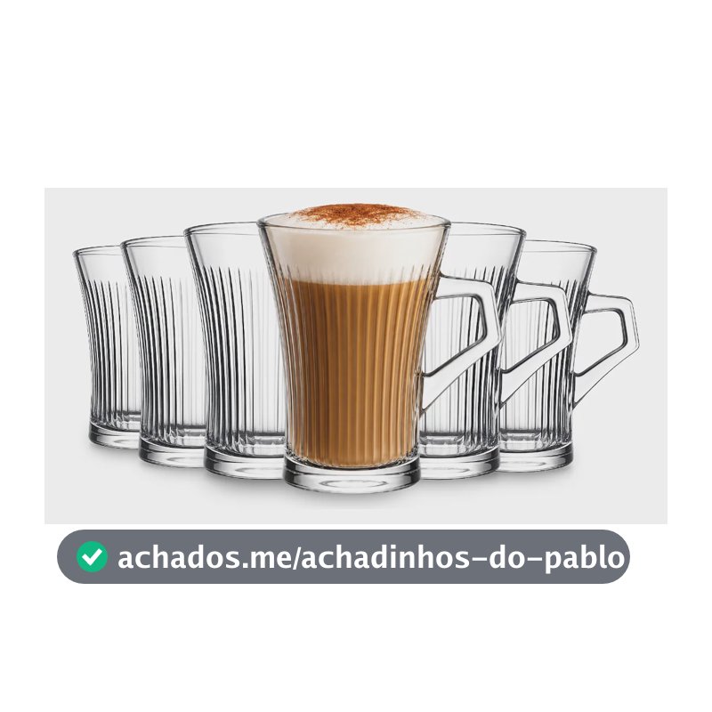 Jogo De Xícaras De Vidro Canelado Para Café E Chá Canelada
